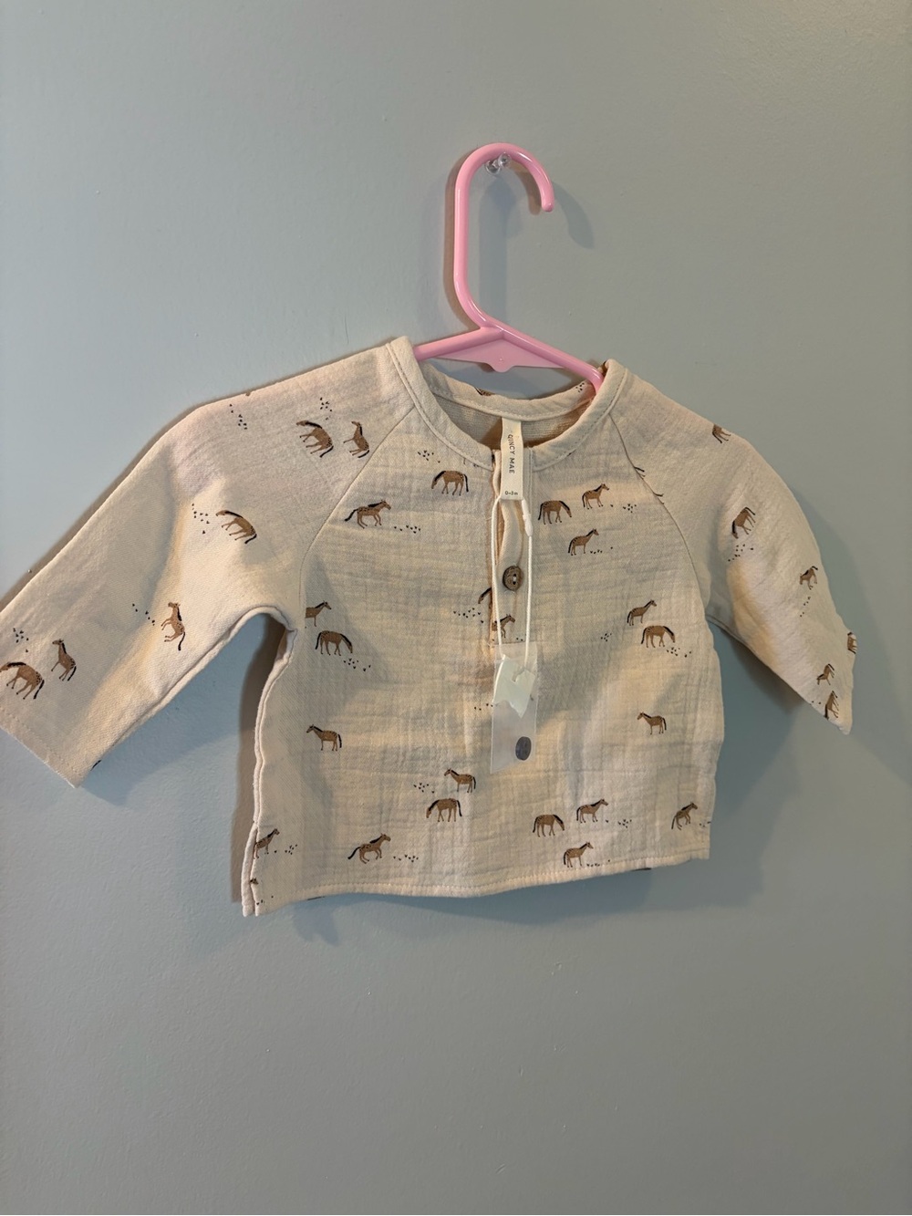 Quincy Mae 0-3 Muslin top organic cotton